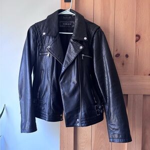Wilsons Leather Classic Black Moto Jacket